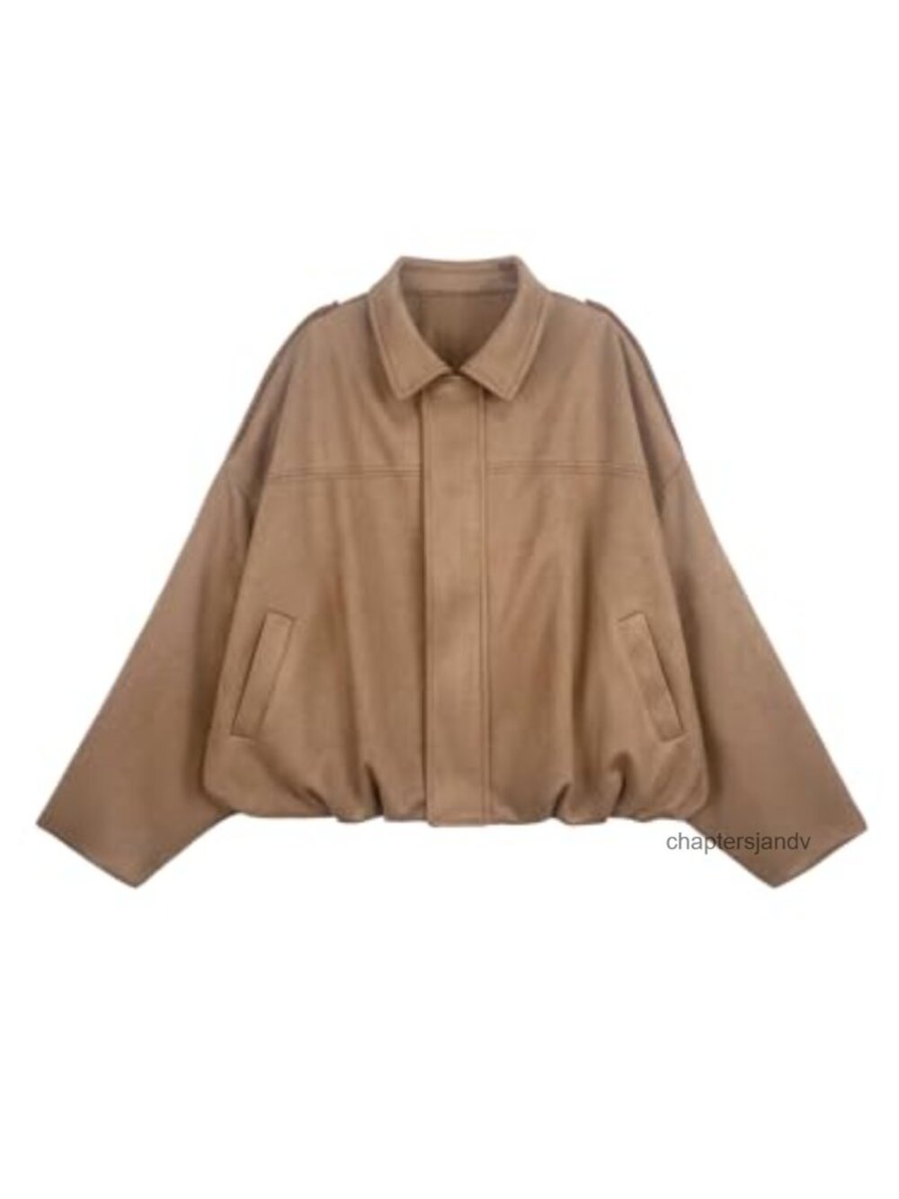 Womens Faux Suede Bomber Jacket Cropped Oversized Zip Up Casual Pilot Coat